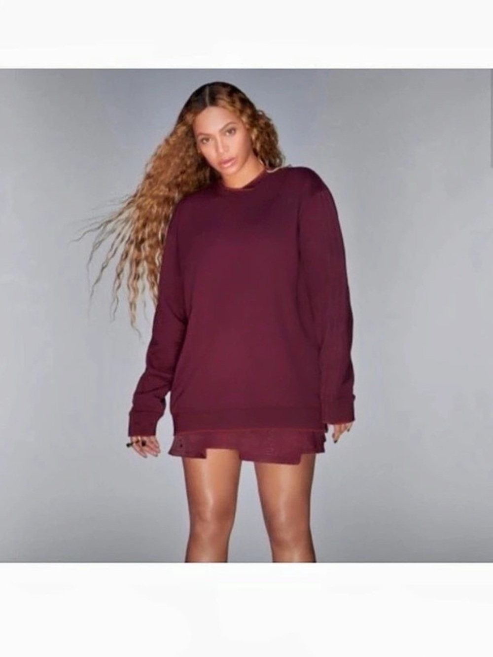 ADIDAS x IVY PARK Crew Sweatshirt Maroon Burgundy